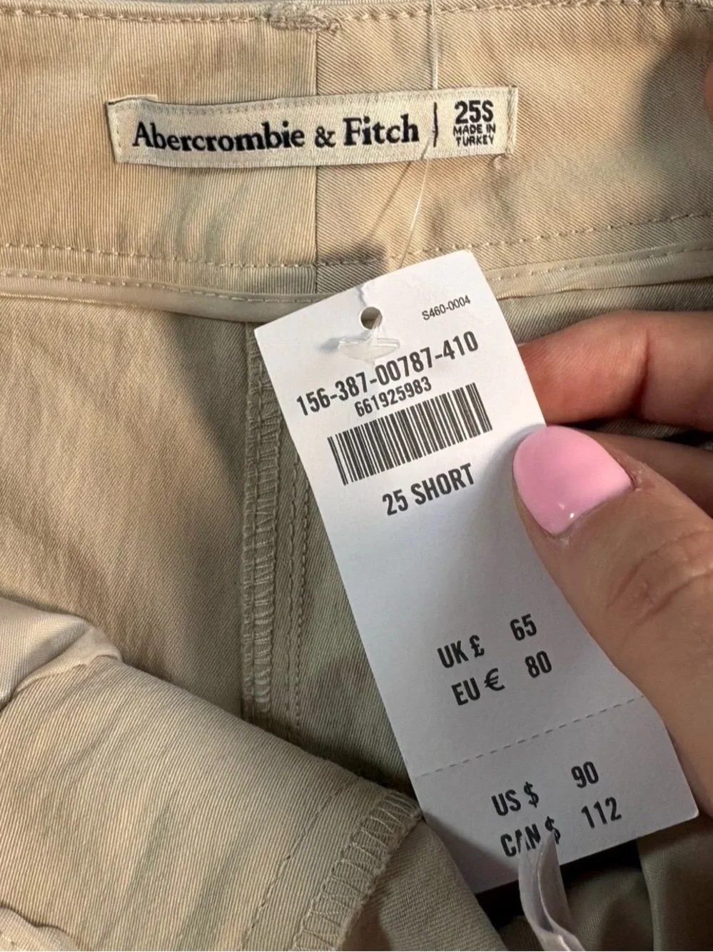 Abercrombie and Fitch Barrel Khaki NWT Pant Size 25 Streetwear Casual - Picture 7 of 9